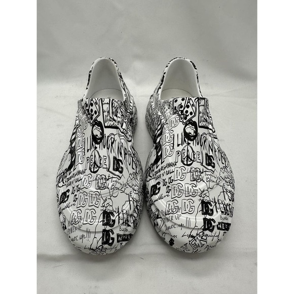 Dolce & Gabbana Men's Toy Graffiti Print Slip On Low Top Sneakers Dark Side US 7 - Picture 2 of 7